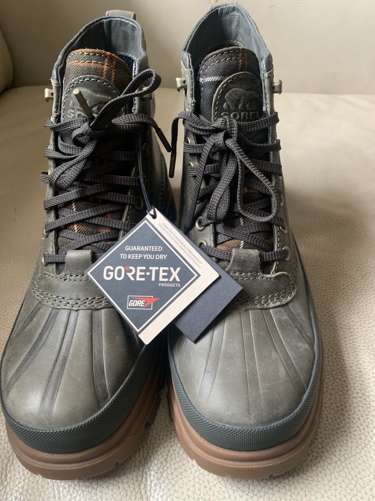 SOREL x Barbour Daystorm Horizon GTX Boots Alpine Tundra Mens 8.5 Green No Box