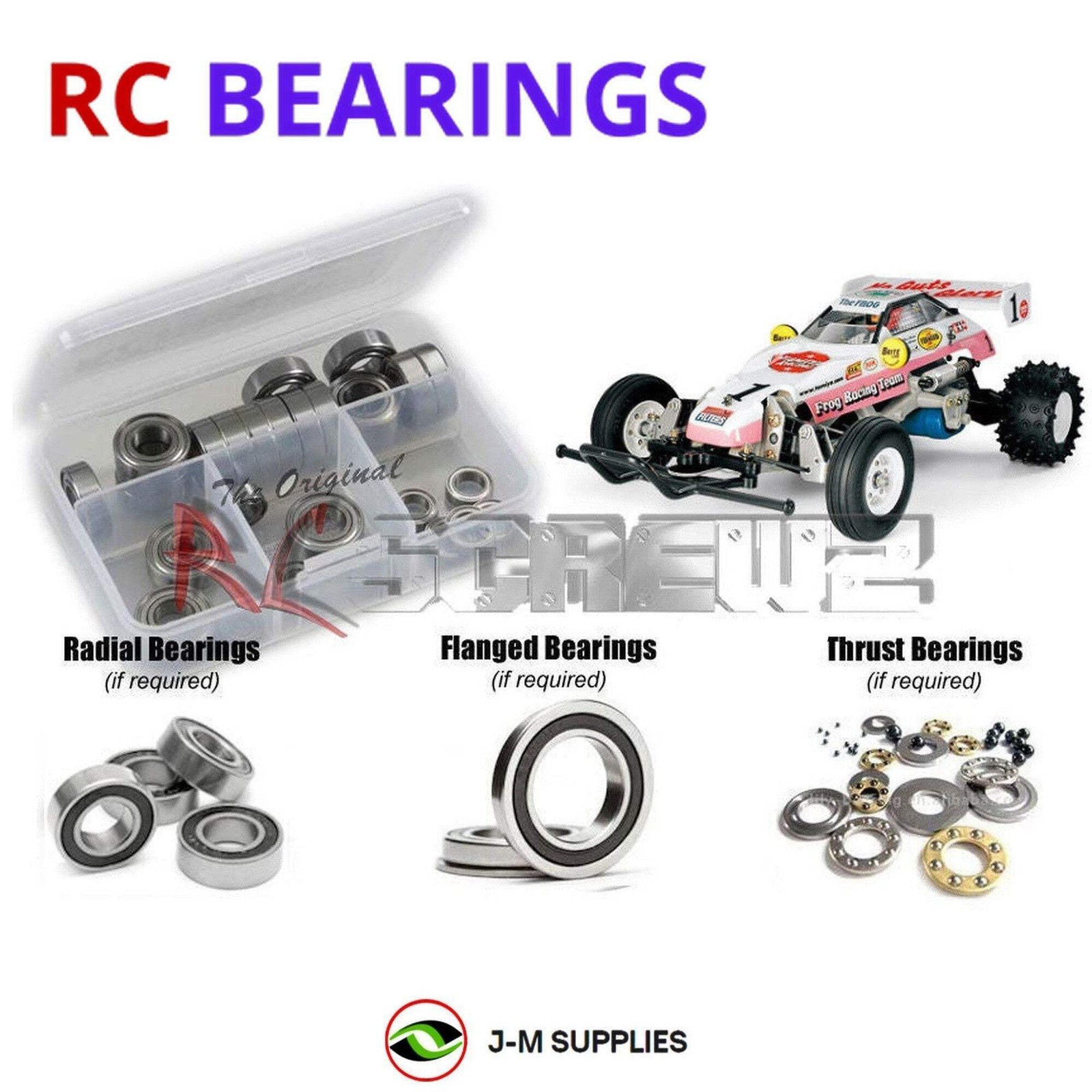 RCScrewZ Rubber Shielded Bearings tam035r for Tamiya Frog ORV 2WD (58041) | SET