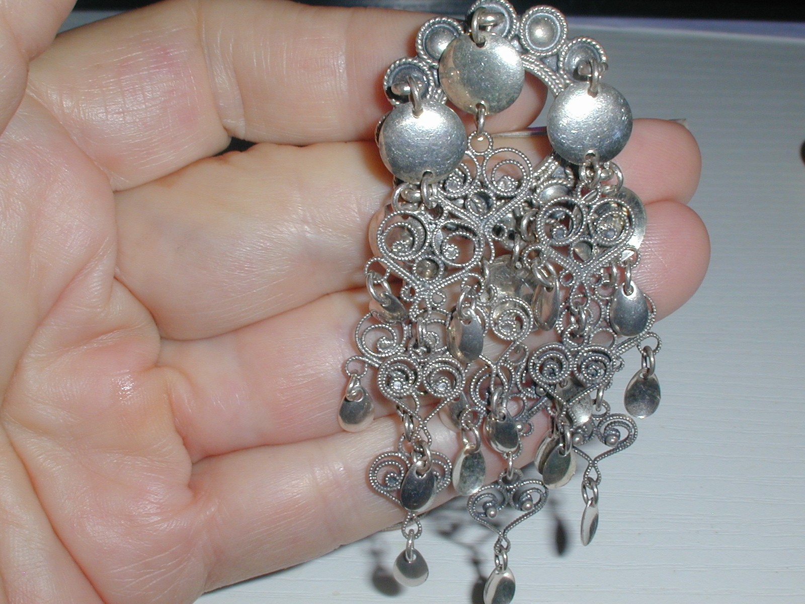 VINTAGE LONG NORWAY STERLING SILVER SOLJE BROOCH- SIGNED FINN JENSEN VINTAGE LONG NORWAY STERLING SILVER SOLJE BROOCH- SIGNED FINN JENSEN