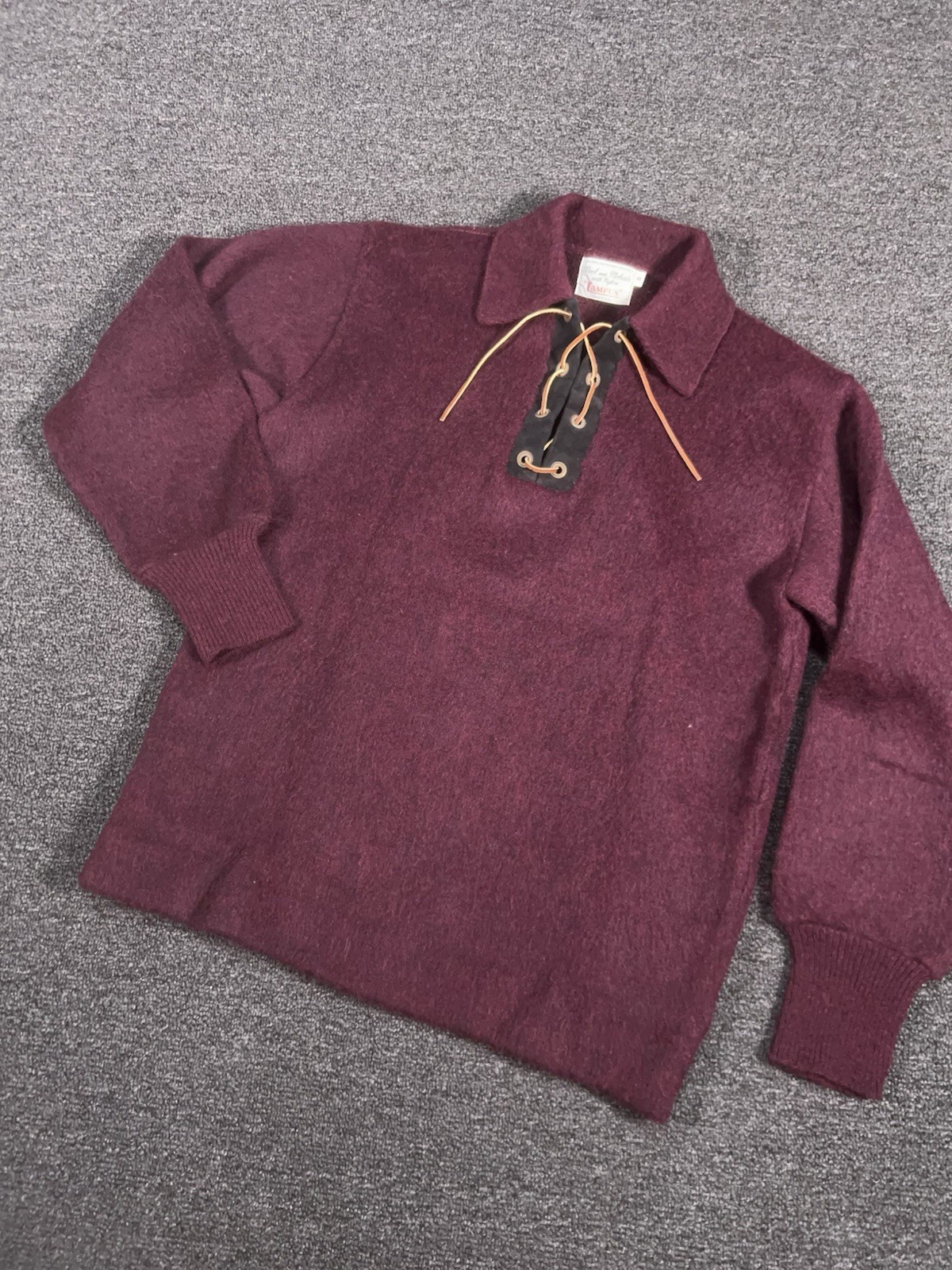 VTG Campus Mohair Sweater Men’s Medium Burgundy Kodiak Style Cobain Shaggy 50s VTG Campus Mohair Sweater Men’s Medium Burgundy Kodiak Style Cobain Shaggy 50s