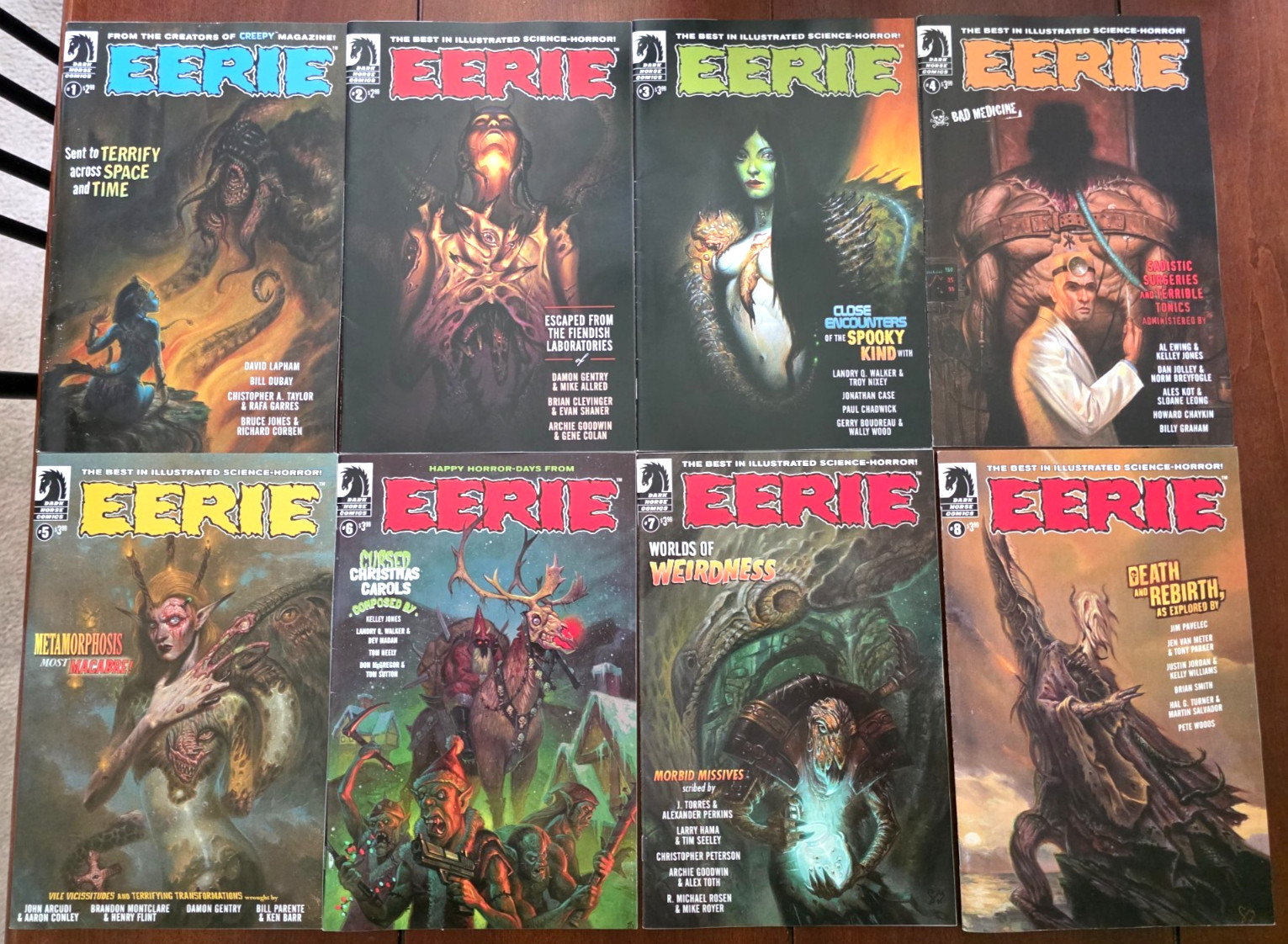 EERIE DARK HORSE HORROR COMICS SET 1 - 8 WARREN BERNIE WRIGHTSON RICHARD CORBEN