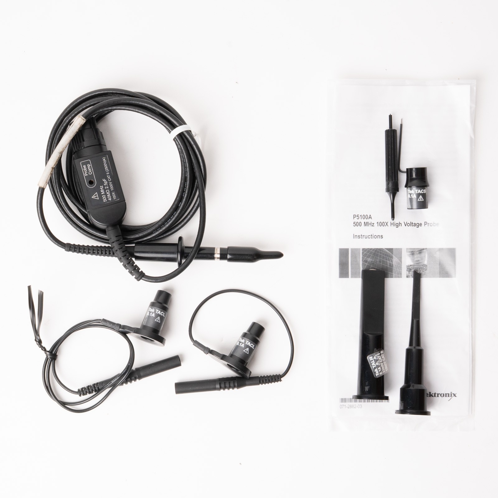 Tektronix P5100A High Voltage Probe 500MHz 100X 40MΩ 2.5pF
