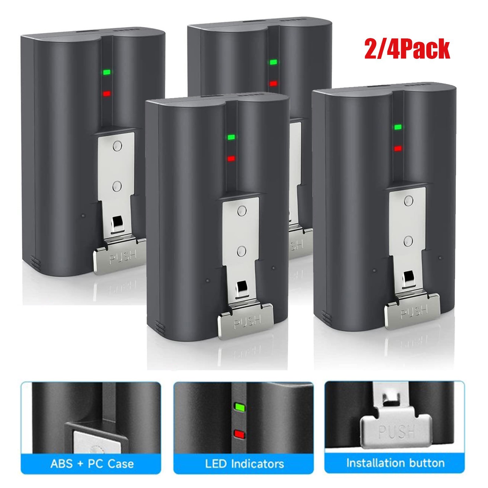2/4X Genuine Rechargeable Battery V4 Ring Video DoorBell 2, 3 Quick Release Nice