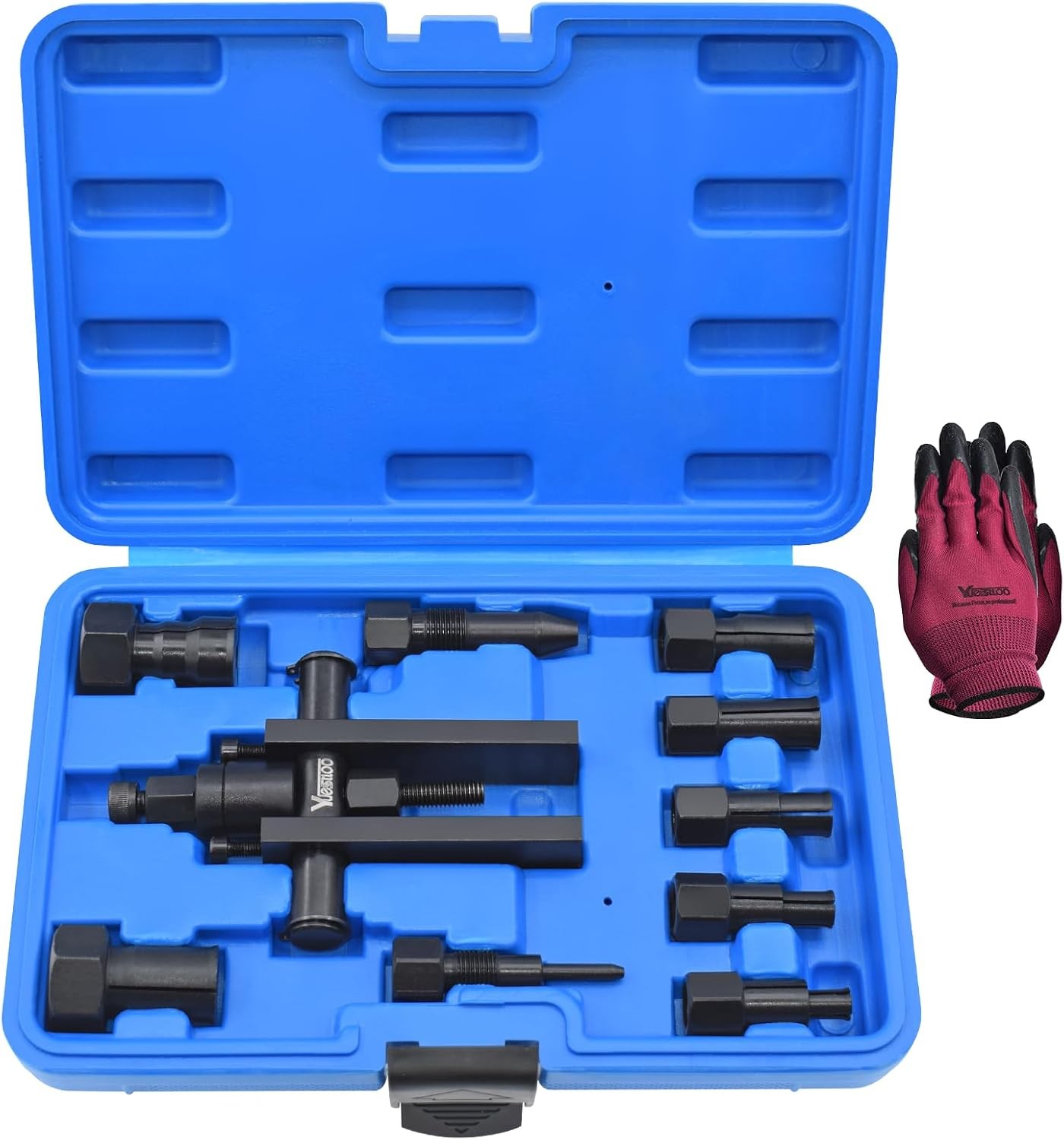 10Pcs Motorcycle Bearing Extractor Puller Tool Kit, Professional Blind Hole 
