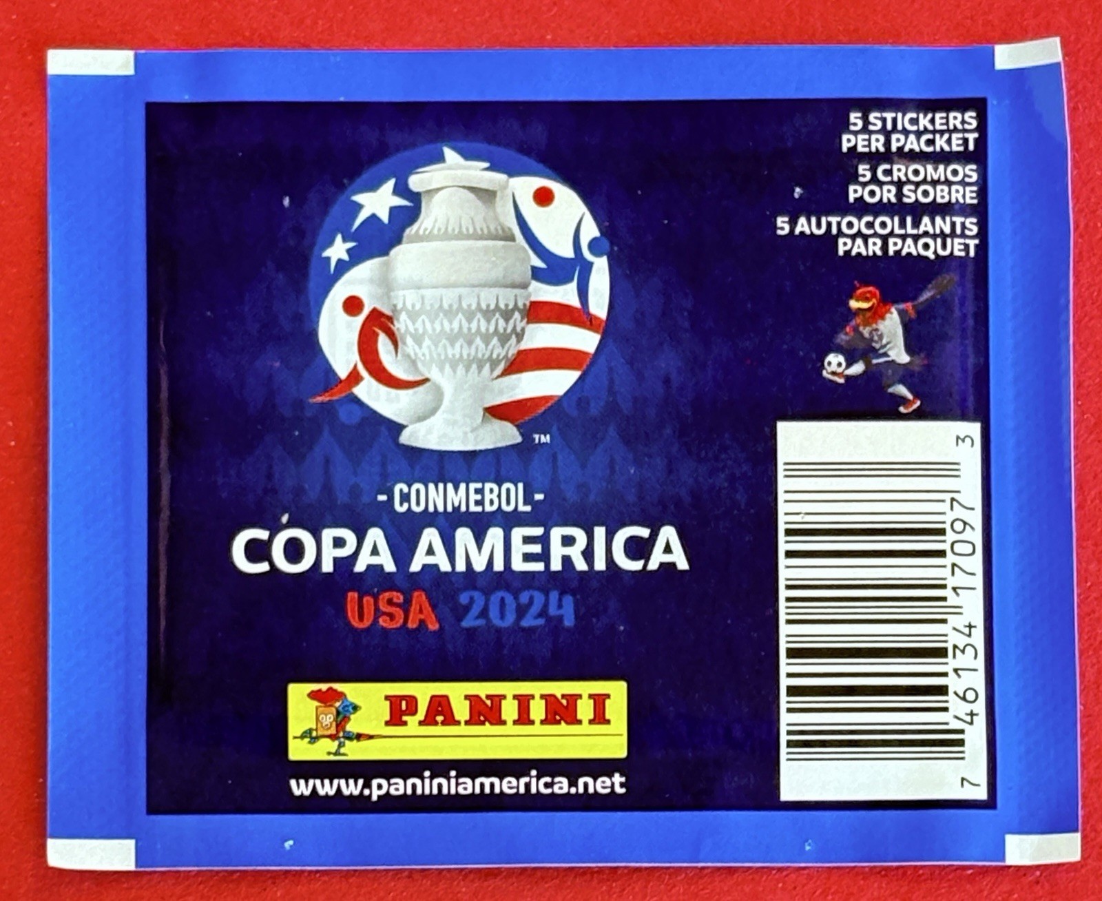 2024 Panini Conmenbol USA Copa America - Stickers(5) Pack Brand New/Sealed 2024 Panini Conmenbol USA Copa America - Stickers(5) Pack Brand New/Sealed