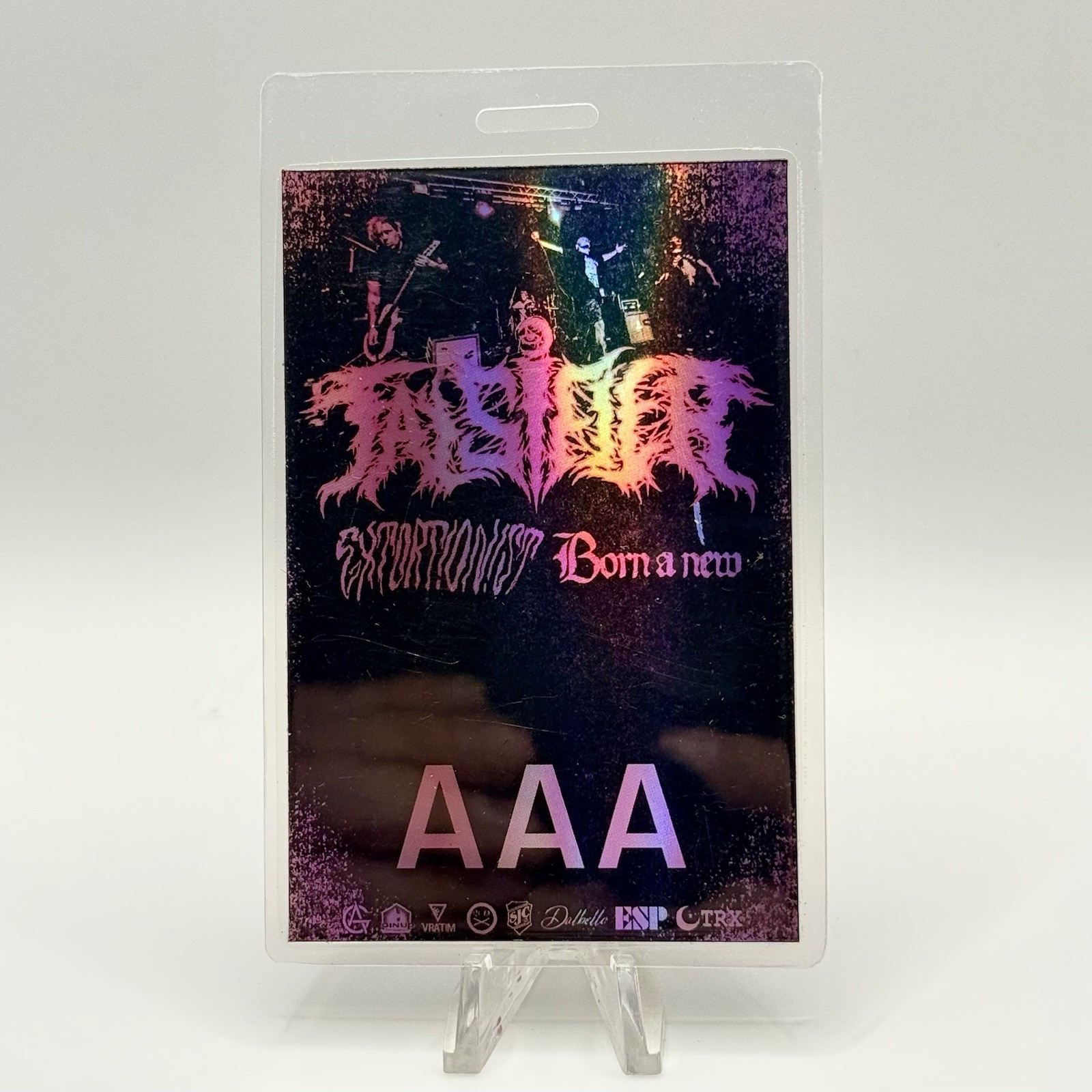 Falsifier - Extortionist - Born A New 2018 Tour Access All Areas Hologram Pass
