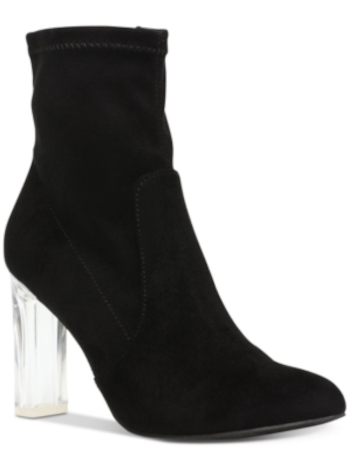 WILD PAIR Womens Black Heel Lining Baylee Pointed Toe Block Heel Booties 7.5 M