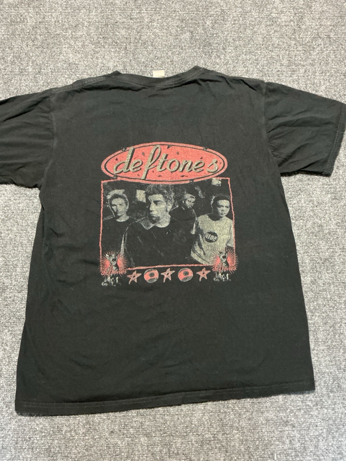 VTG 90’s Deftones Band Graphic Gilman Tee Black Crew Neck Short Sleeve Men\'s L