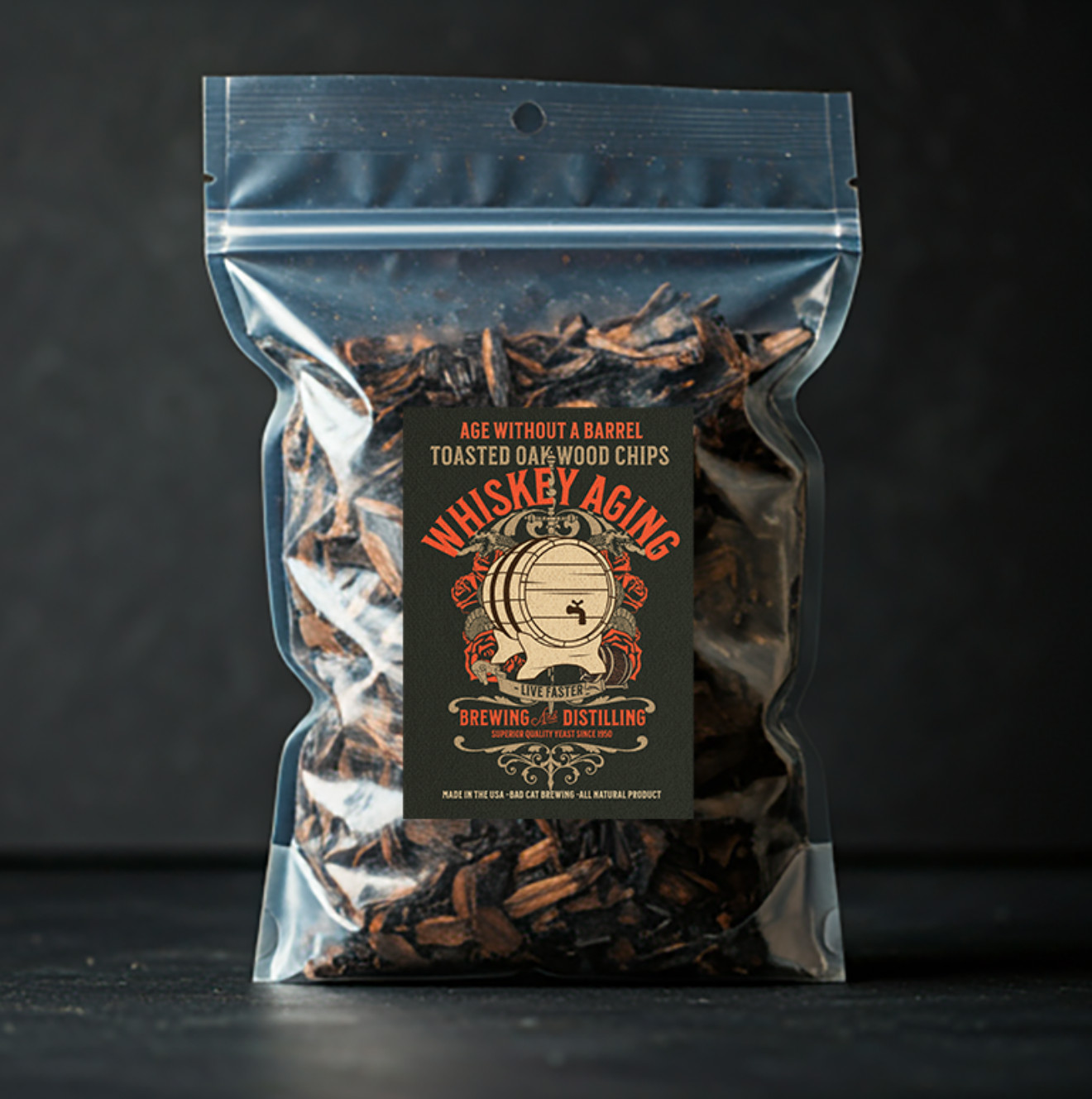 Whiskey Aging Wood Chips- 4 pounds (Large Bulk)