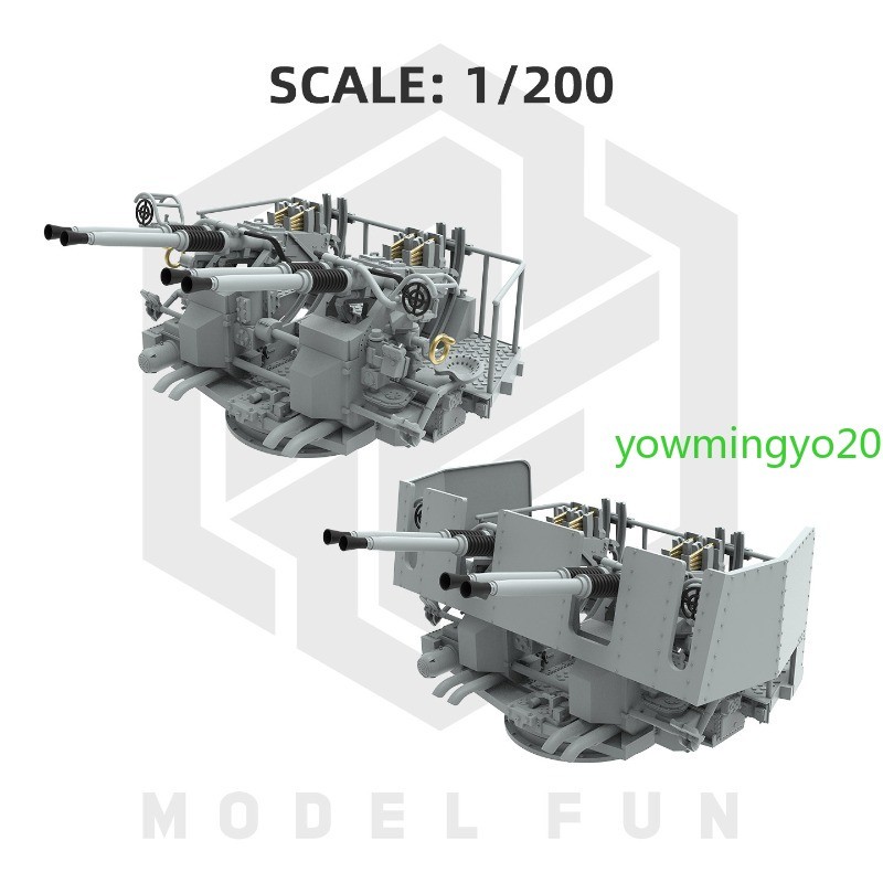1/350 1/200 1/700 US Navy 40mm Bofors Quad AA Gun Model Warship Upgrade Parts