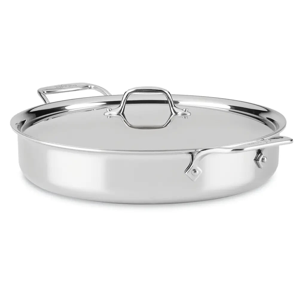 All-clad D3 Stainless Steel 3-ply Bonded 6 -qt Mother of All Pans with lid