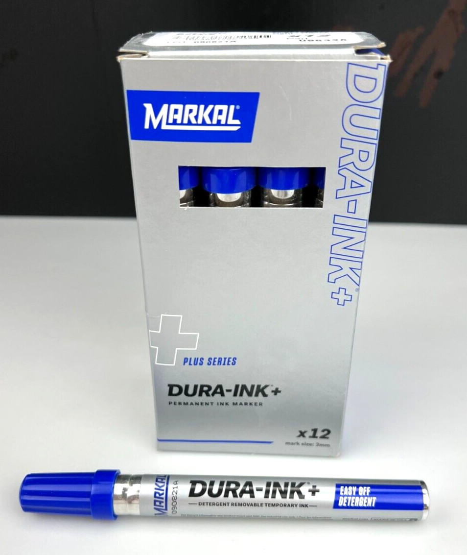 Markal DURA-INK+ EASY OFF DETERGENT Box of 12 Blue 096325 NEW