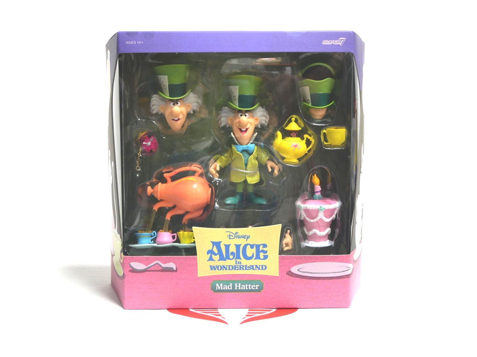 ALICE in WONDERLAND Action Figure DISNEY Mad Hatter Super7 ULTIMATES MIB 