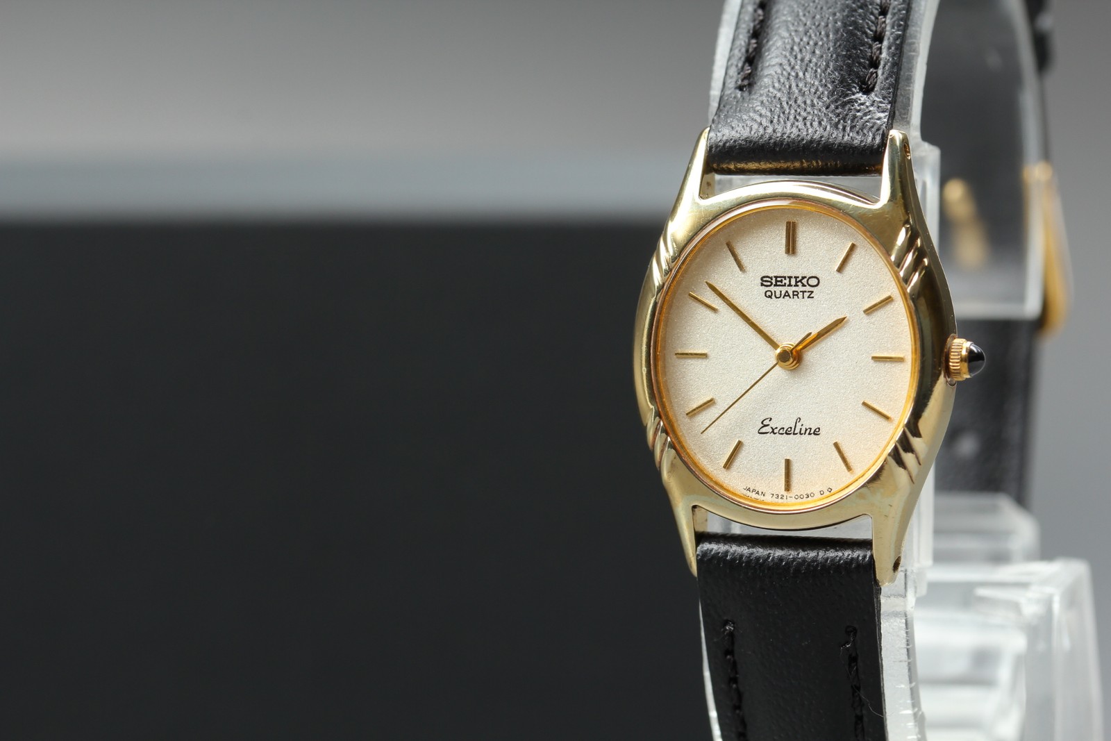 Vtg 1983 N MINT Quartz Filled Seiko Exceline 7321-5010 Gold Womens Watch JAPAN