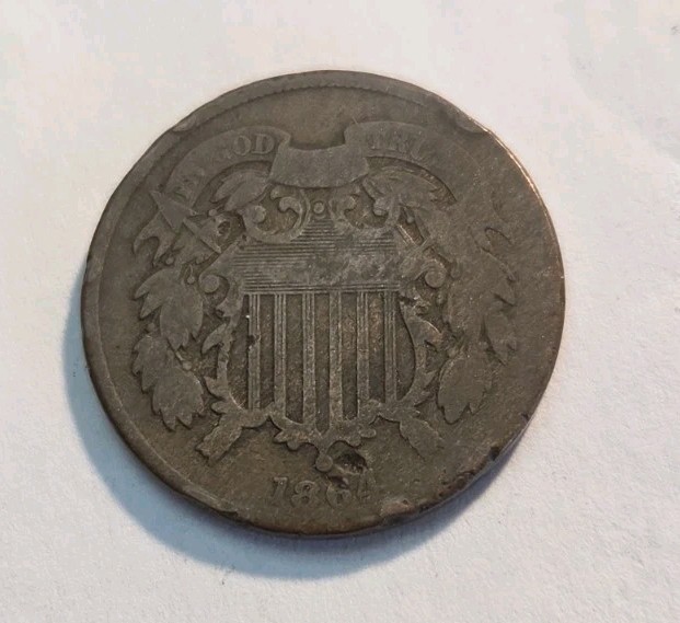 1864 Civil War Era 2 Cent Piece 1864 Civil War Era 2 Cent Piece