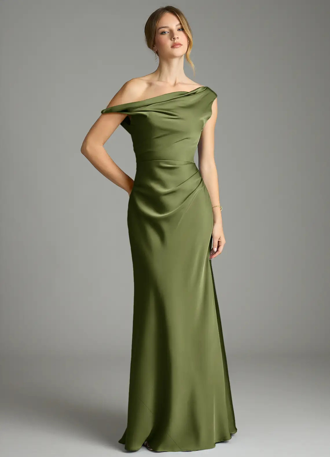 Azazie Emerson - Mermaid Off the Shoulder Stretch Satin Dress