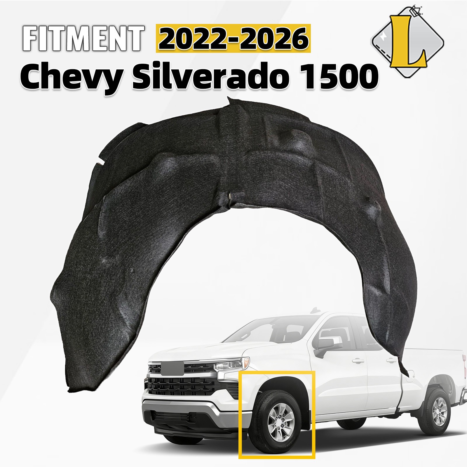 Front Fender Liner For 2022-2026 Chevy Silverado 1500 Inner Panel Thermo Left LH