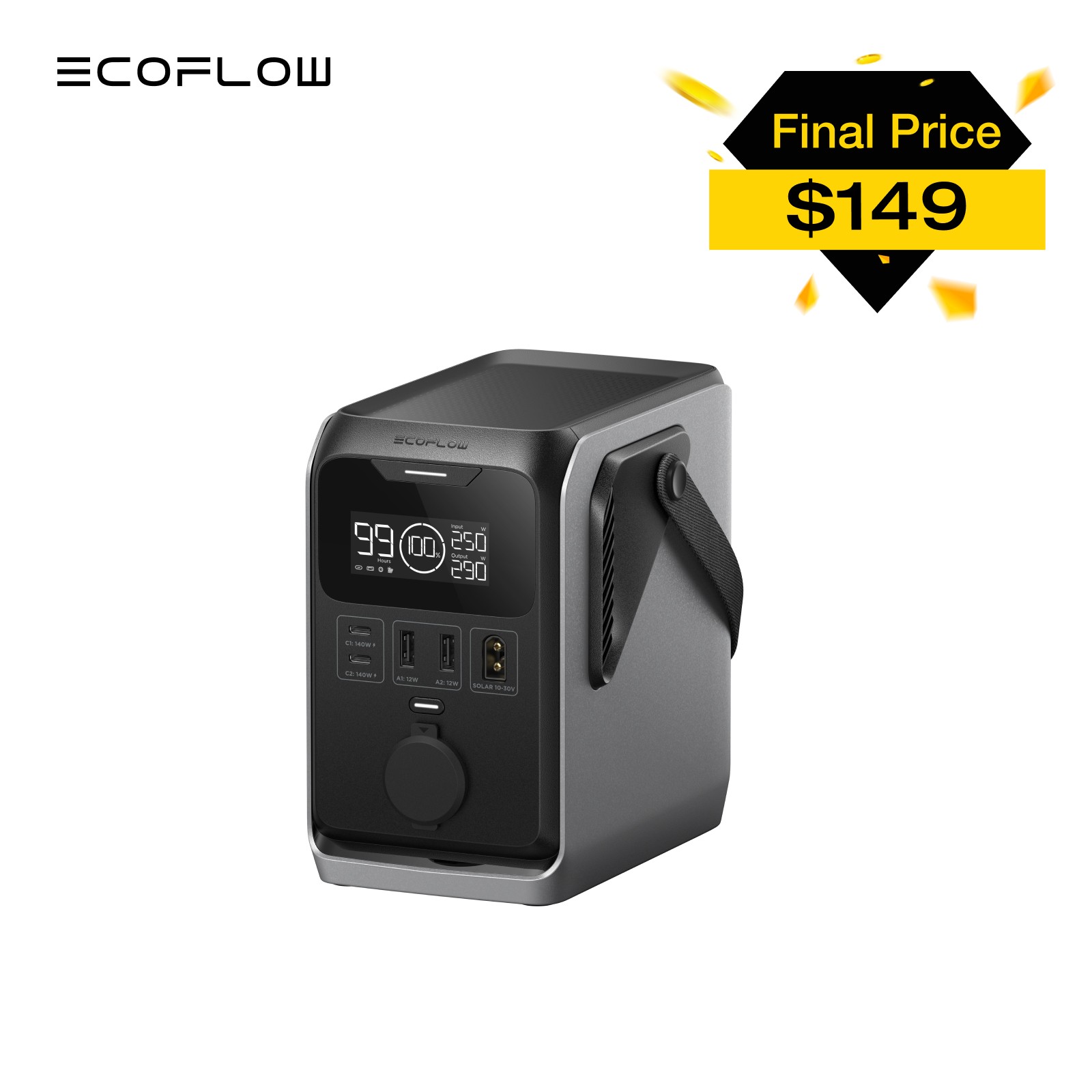 EcoFlow TRAIL 300 DC Portable Power Station 288Wh Battery 300W Solar Generator EcoFlow TRAIL 300 DC Portable Power Station 288Wh Battery 300W Solar Generator