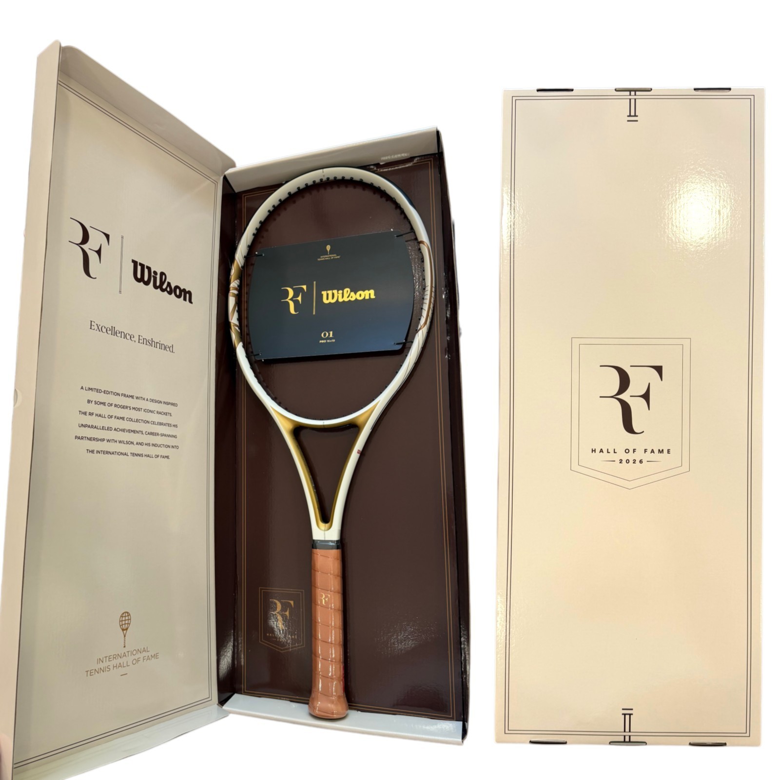 Roger Federer Wilson Hall of Fame RF 01 Pro Tennis Racquet HOF 2026 Limited Box