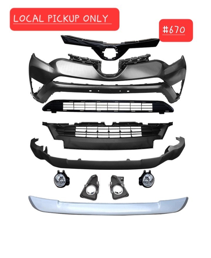 ➿️ Fits 2016-18 Toyota Rav4 Front Bumper Cover Kit w/ Grille & Fog Lights ➿️ Fits 2016-18 Toyota Rav4 Front Bumper Cover Kit w/ Grille & Fog Lights