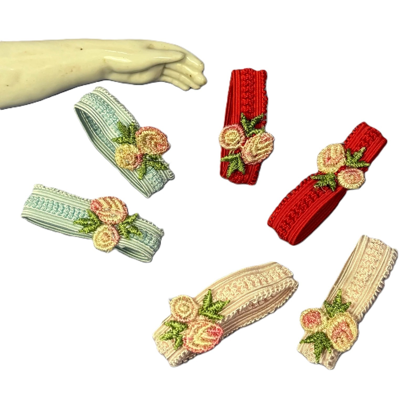 THREE Pairs Vintage Doll Garters THREE Pairs Vintage Doll Garters