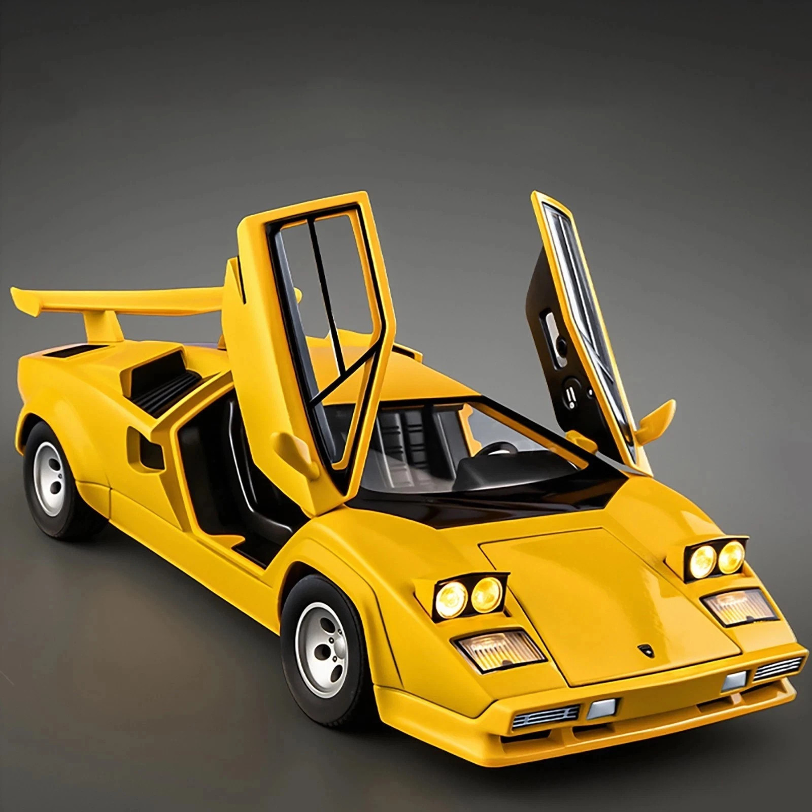 1:24 Lamborghini Countach LP500S Diecast Model Car w/Sound Light Toy Gift 1:24 Lamborghini Countach LP500S Diecast Model Car w/Sound Light Toy Gift