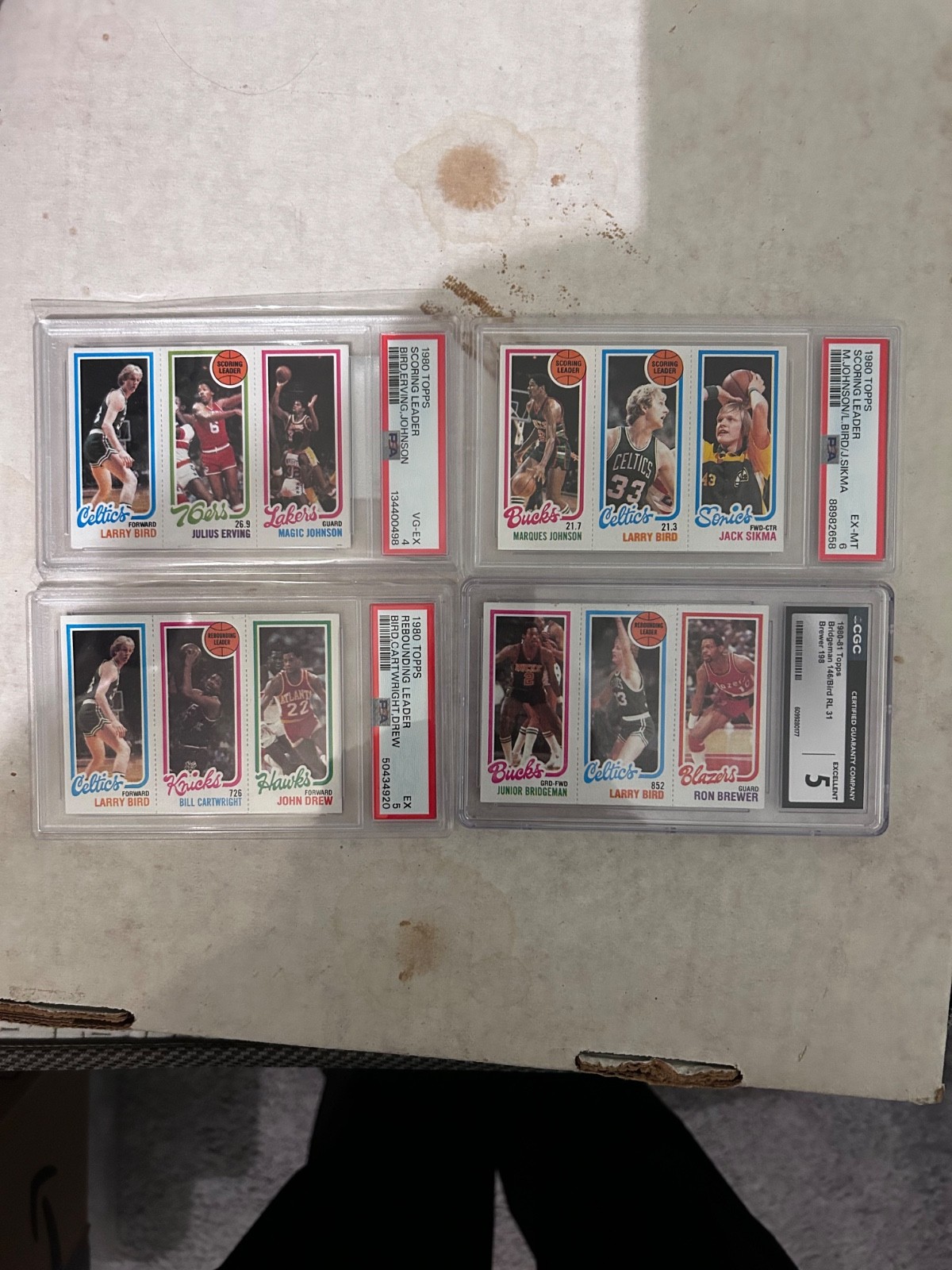 1980-81 Topps Basketball Complete Set - 176/176 with Bird/Magic Rookie PSA 4