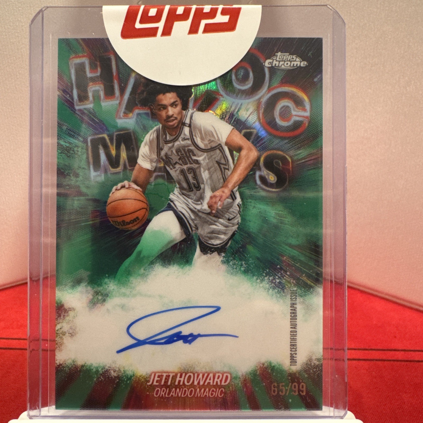 Topps 2025-26 Chrome Updates Jett Howard Havoc Marks Auto65/99Orlando Magic Topps 2025-26 Chrome Updates Jett Howard Havoc Marks Auto65/99Orlando Magic