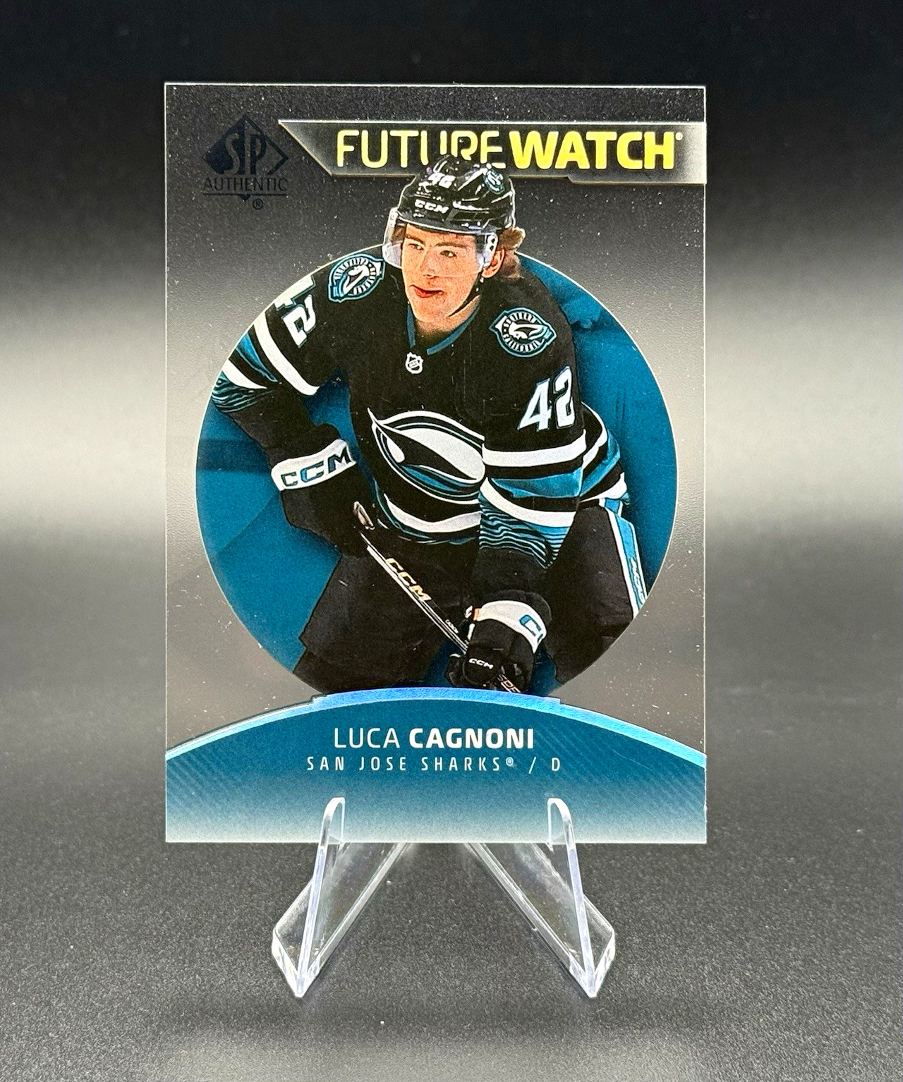2025-26 SP Authentic Luca Cagnoni Future Watch Acetate SSP Rookie RC #125 2025-26 SP Authentic Luca Cagnoni Future Watch Acetate SSP Rookie RC #125