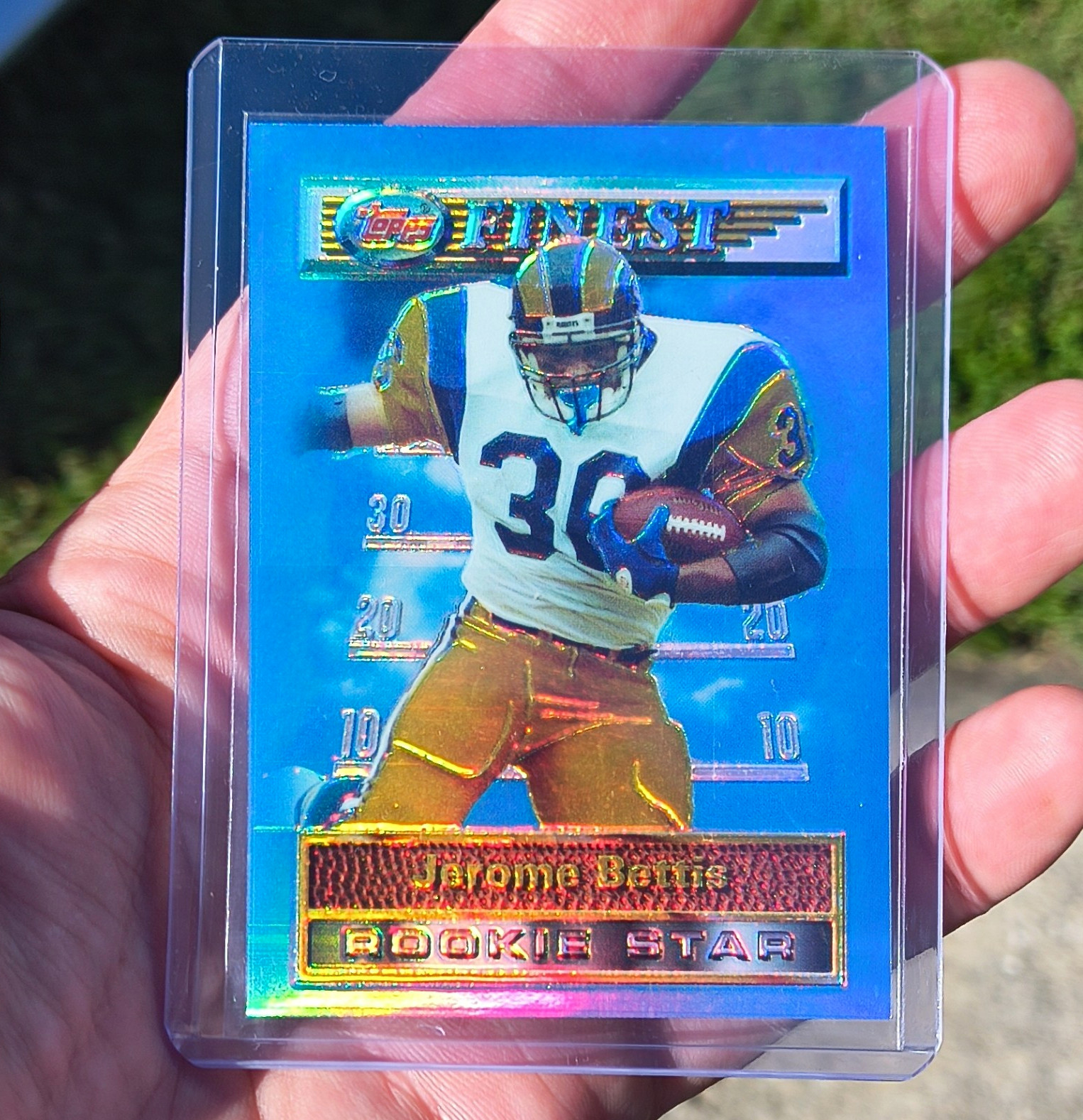 Topps 1994 Finest Jerome Bettis Rookie Star #42 Rams Refractor Card Rare