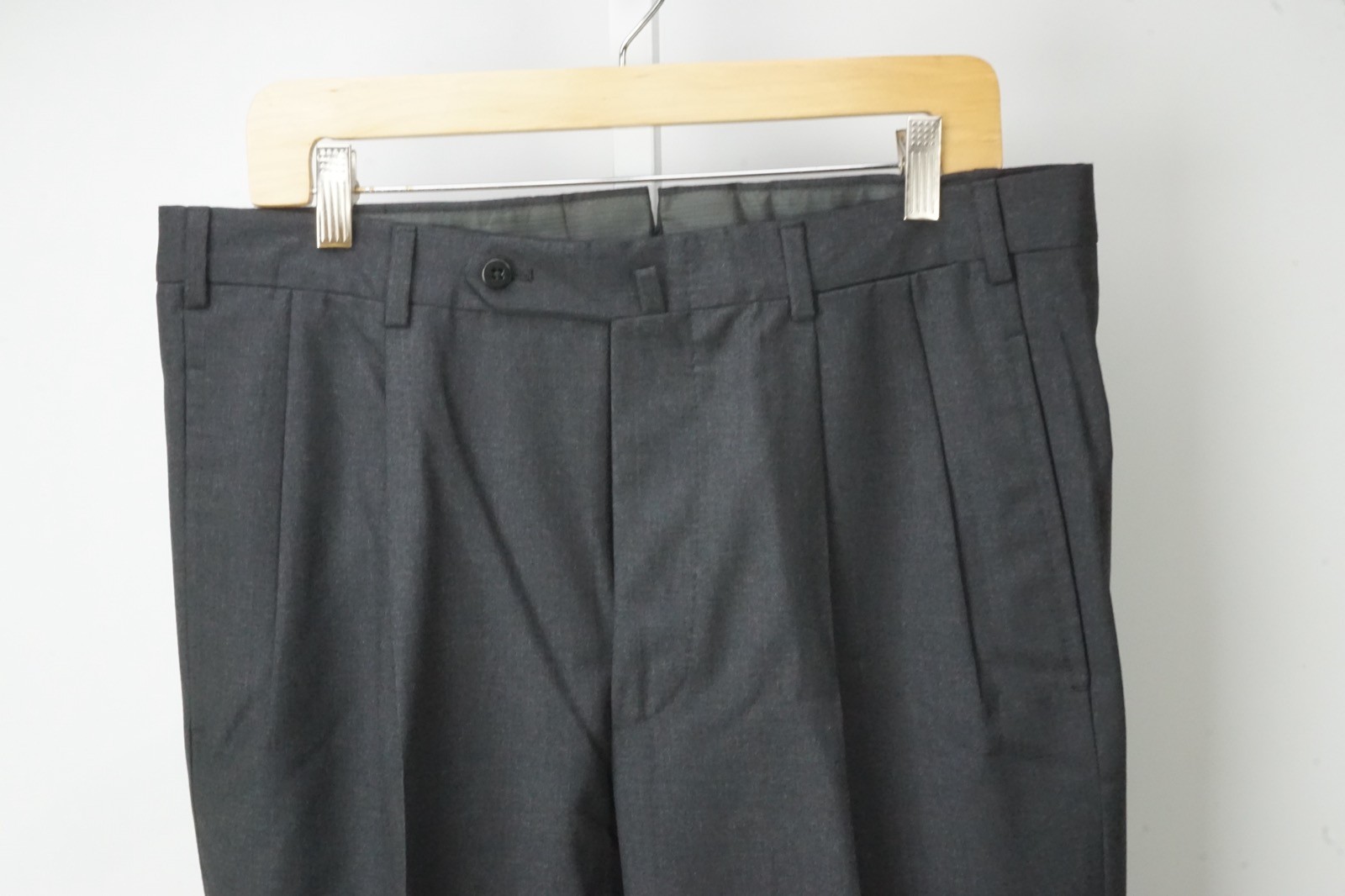 Incotex Solid Gray 100% Wool Dress Pant 50 EU BRAND NEW