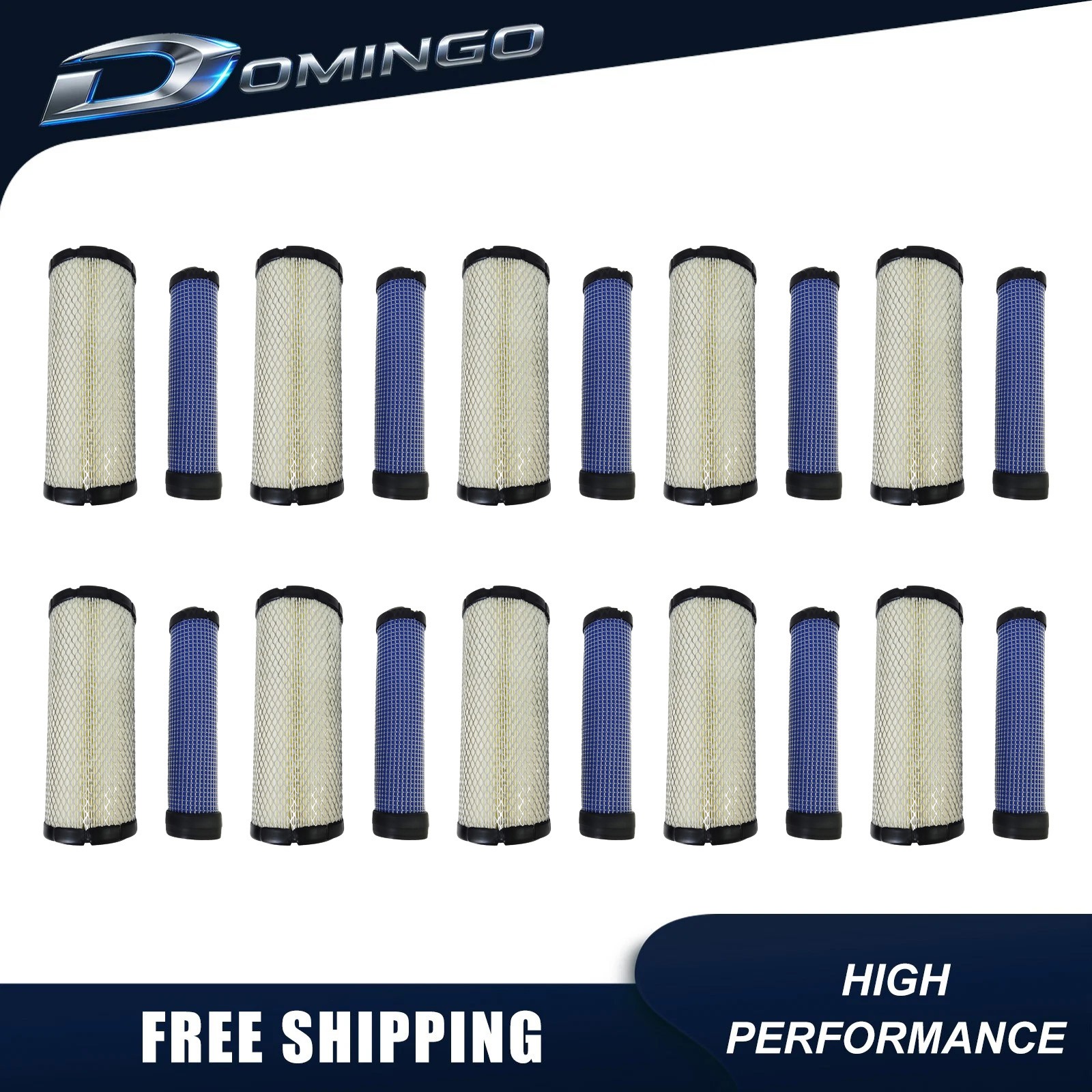 10PCS Air Filter Inner & Outer Kit Fits Kawasaki 11013-7020 Kohler 25 083 01-S 10PCS Air Filter Inner & Outer Kit Fits Kawasaki 11013-7020 Kohler 25 083 01-S