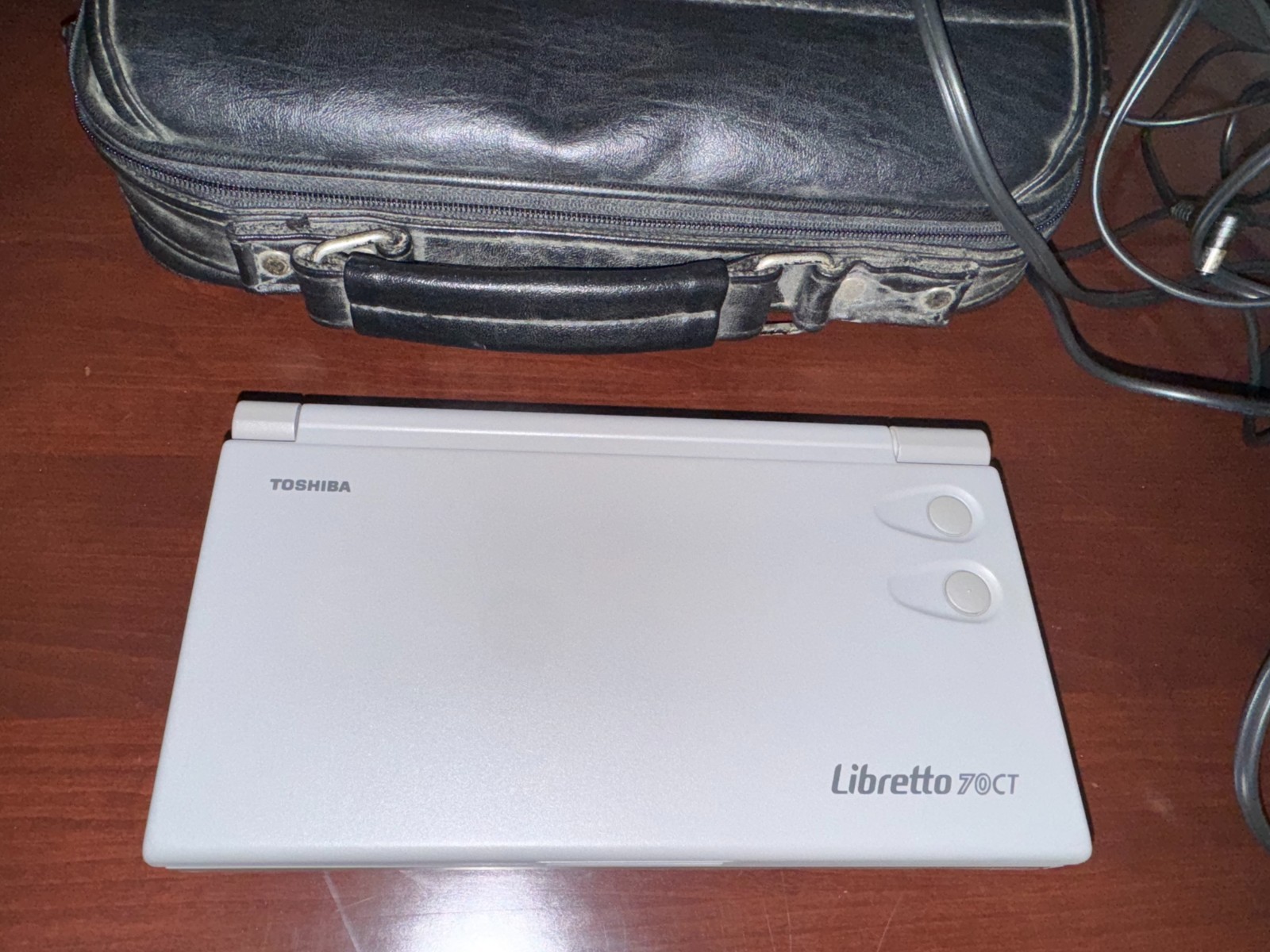 Vintage Toshiba Libretto 70CT Mini Notebook Laptop - FOR PARTS - Includes Case Vintage Toshiba Libretto 70CT Mini Notebook Laptop - FOR PARTS - Includes Case