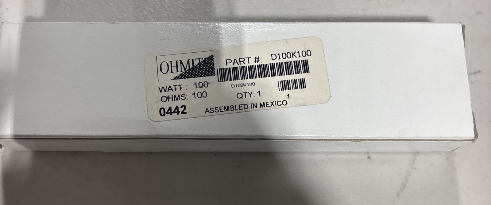 OHMITE D100K100 Resistor 1000HMS *NEW* OHMITE D100K100 Resistor 1000HMS *NEW*