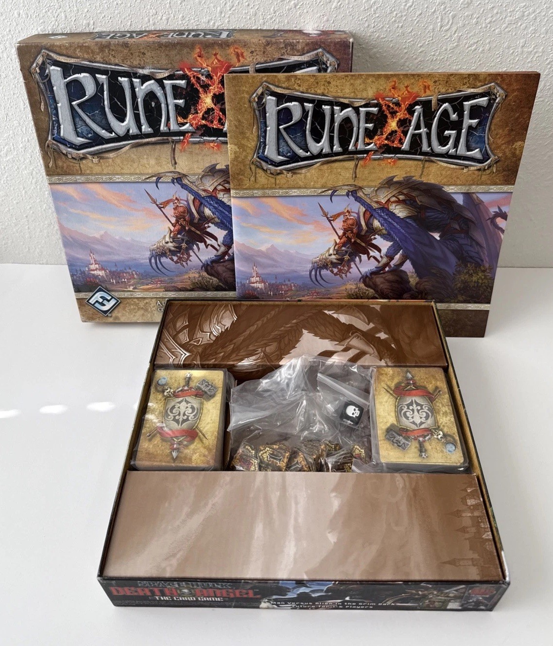 Rune Age Runebound Deckbuilding Fantasy Flight Board Game New Open Box