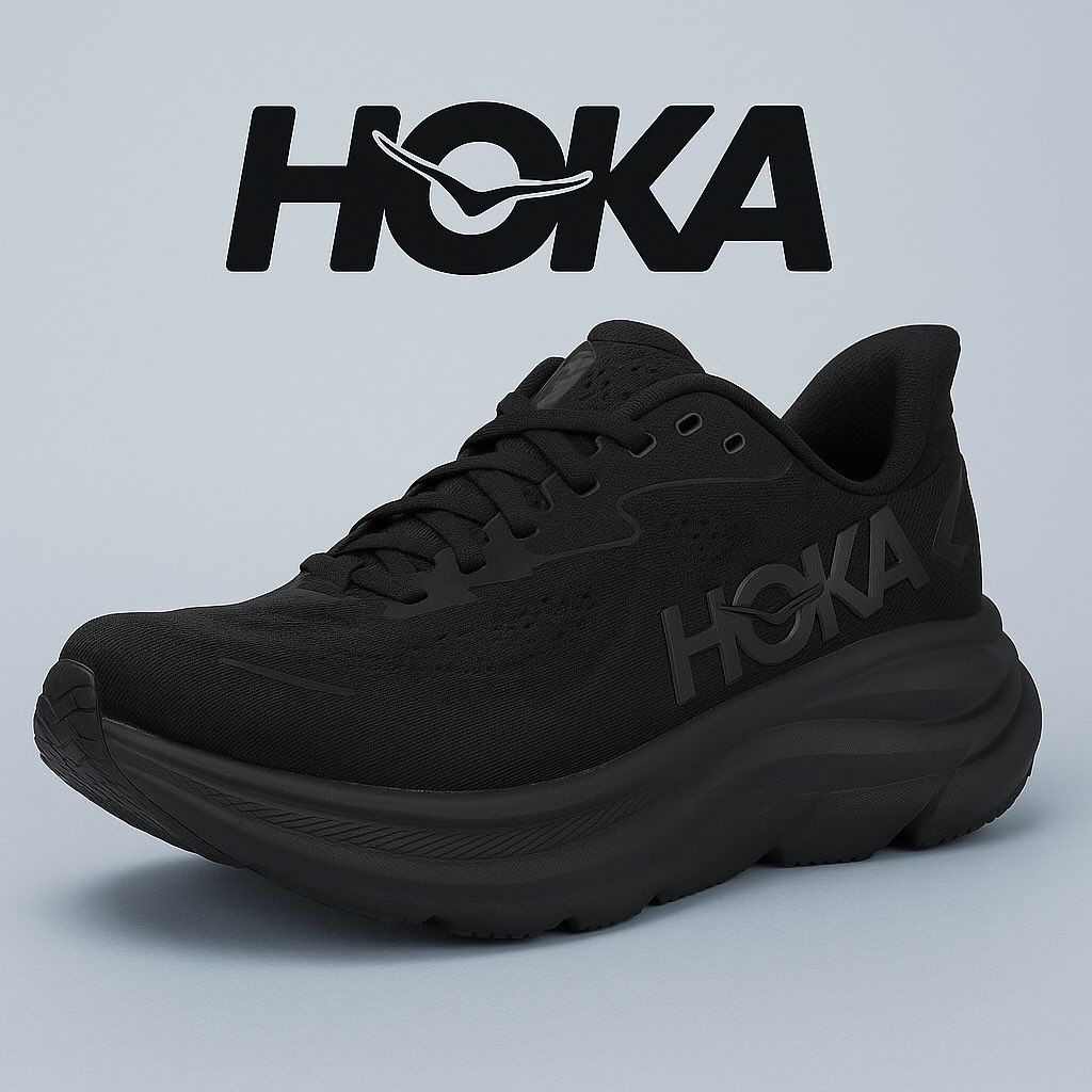 Hoka One One Clifton 10 Black 1162030-BBLC Mens Athletic Shoes