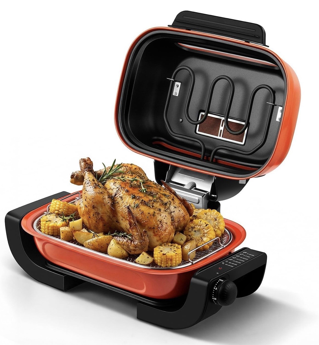 Electric Roaster Oven 1300W Fish Roaster Korean BBQ 3-in-1 Electric Indoor Grill