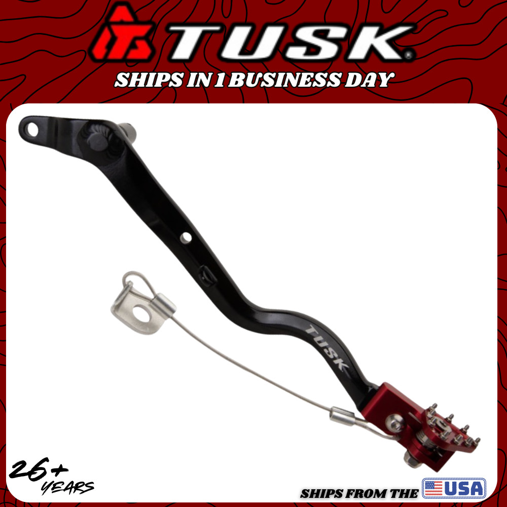Tusk Brake Pedal 2012–2025 Honda XR650L XR 650L Foot Lever Black Red Aluminum