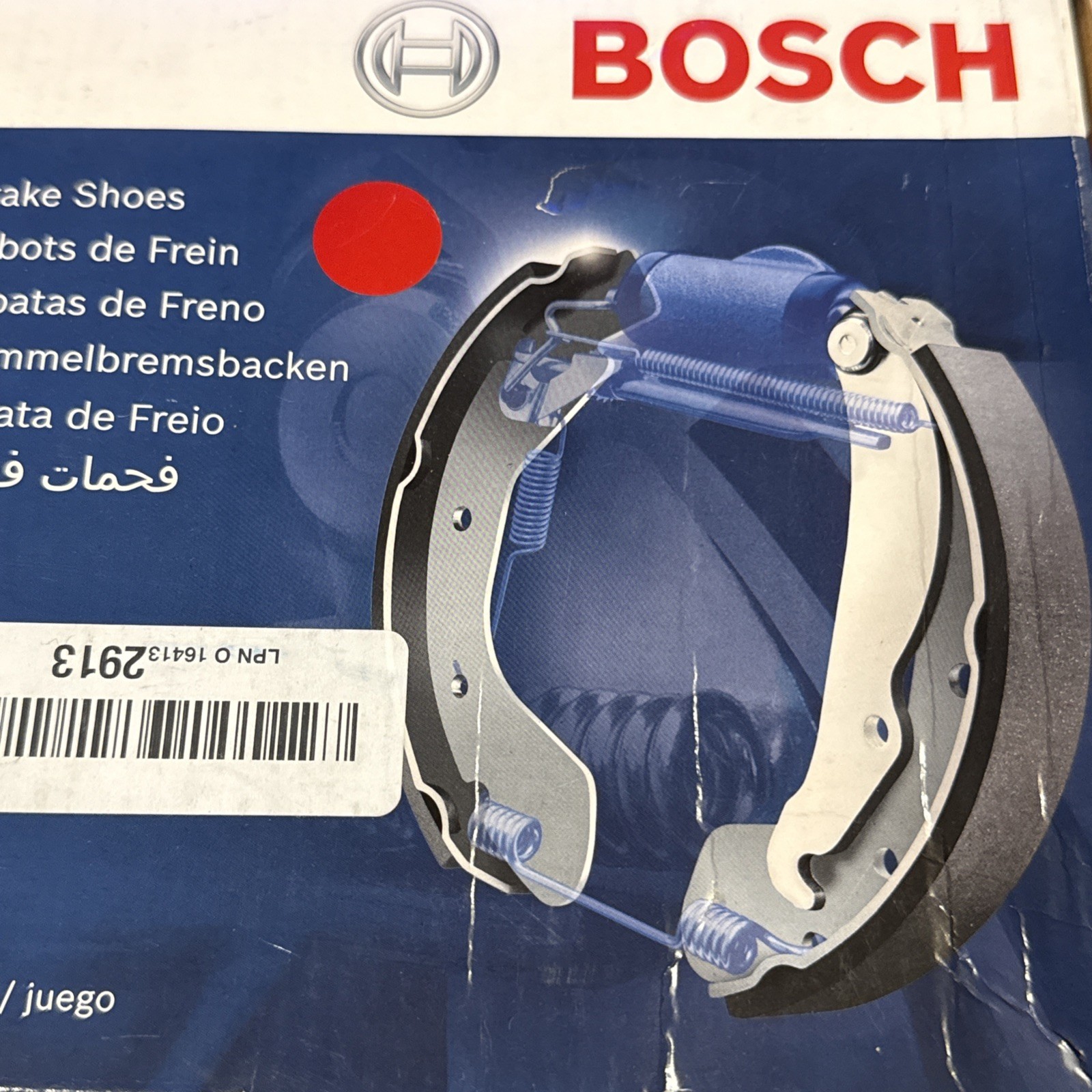 Bosch BS747L - Premium Blue Brake Shoes, Two Wheel Set 2000-2011 Ford Focus