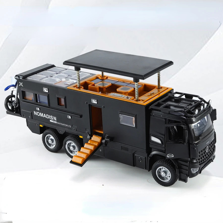 1:24 Benz Camper RV Motorhome Toy Model Car Diecast Pull Back Toy Sound Light 1:24 Benz Camper RV Motorhome Toy Model Car Diecast Pull Back Toy Sound Light