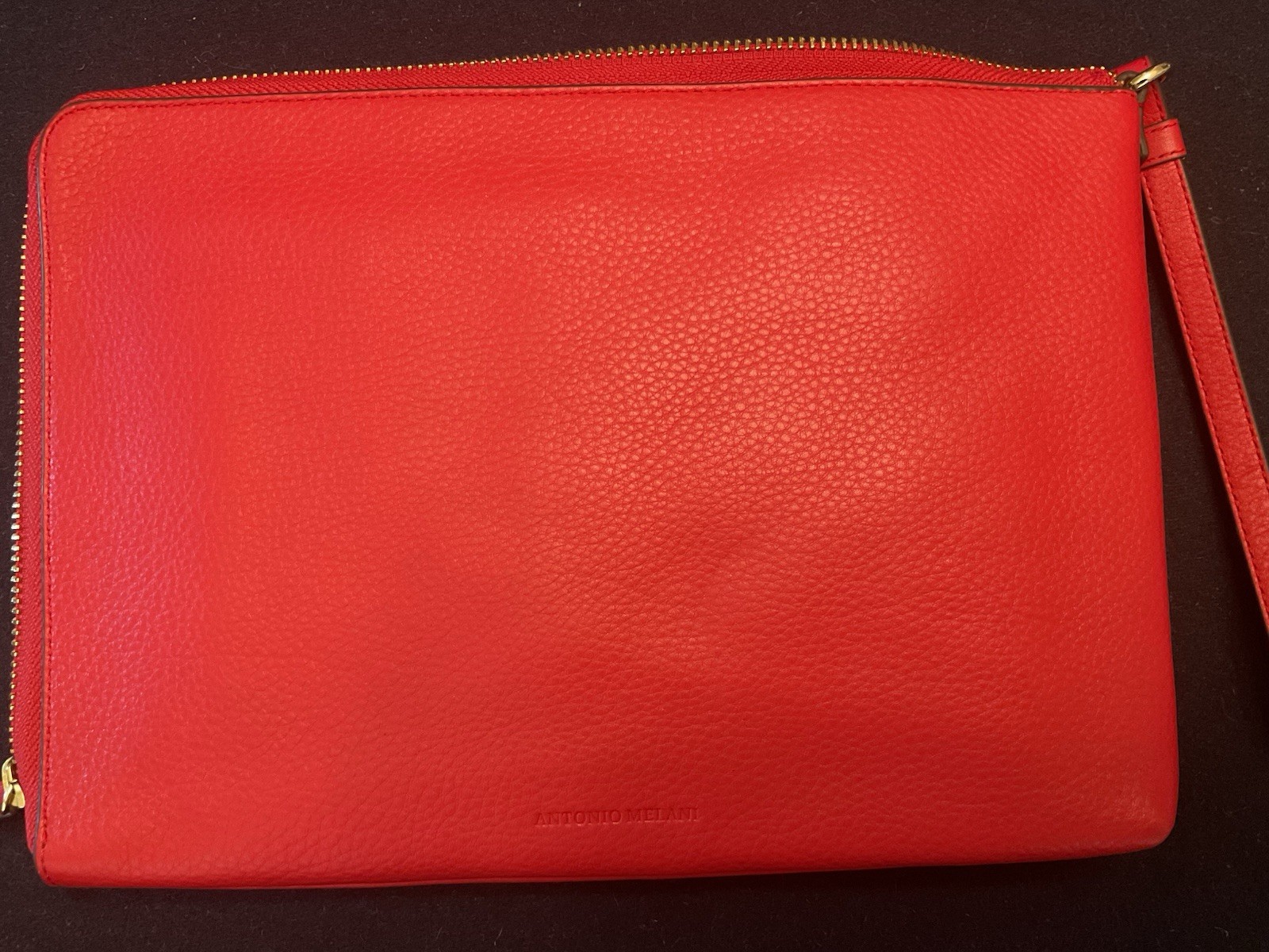 Antonio Melani Zip-Around Wristlet Wallet Red Women Credit Card Solid