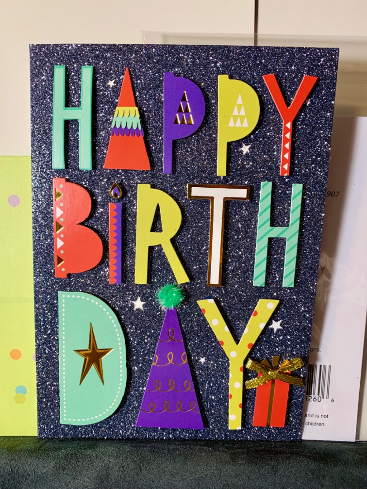 Happy Birthday Card 3D PartyHats Designer Card Happy Birthday Card 3D PartyHats Designer Card