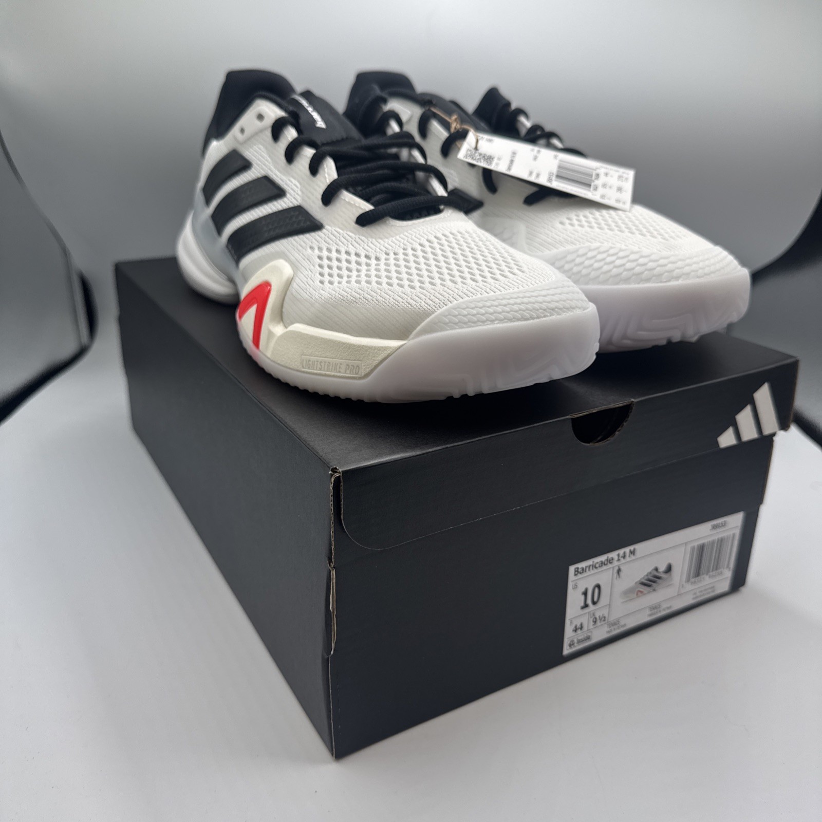 adidas Barricade 14 Tennis Mens White Sneakers Athletic Shoes SB1158-JR9153 10m adidas Barricade 14 Tennis Mens White Sneakers Athletic Shoes SB1158-JR9153 10m