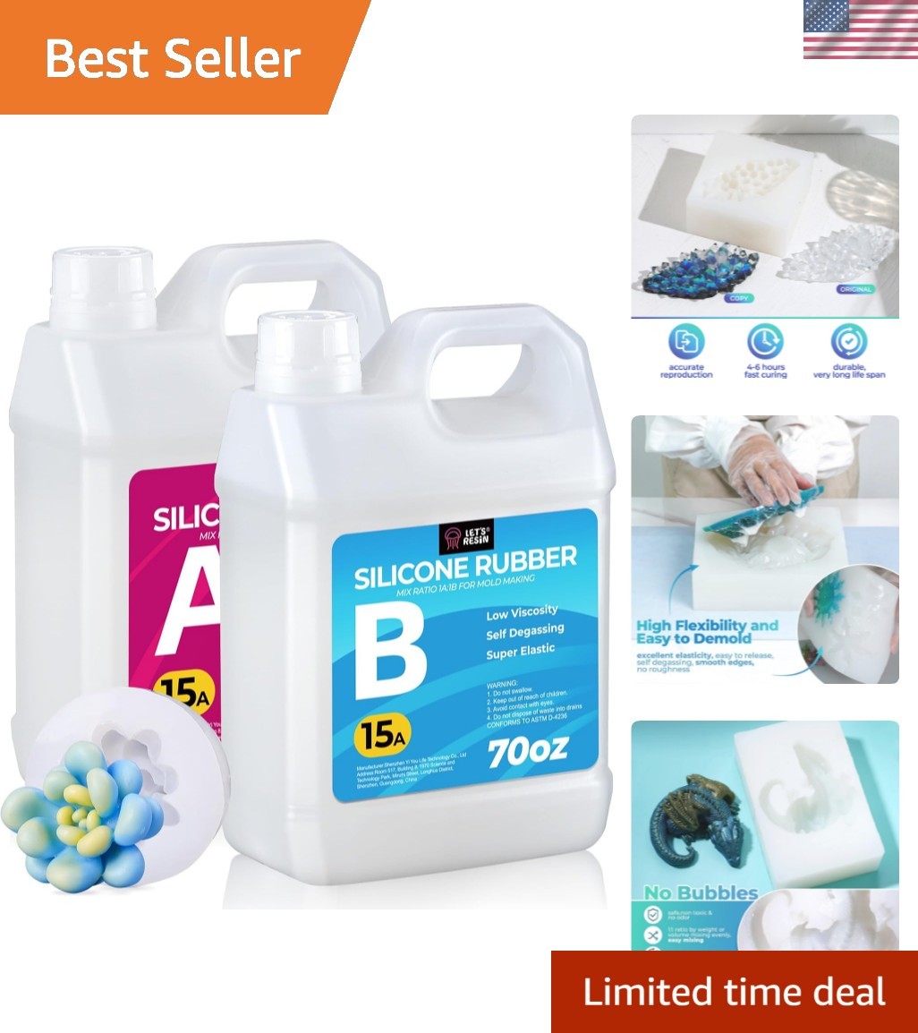 140oz Safe & Flexible Silicone Mold Making Kit - Perfect For Art Crafts