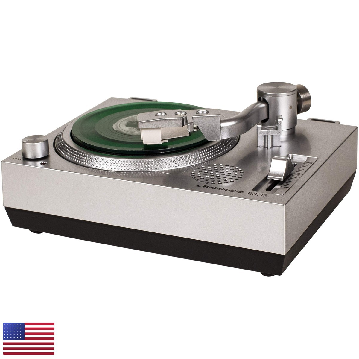 Crosley CR6037A-SI RSD3 Mini Turntable, Silver