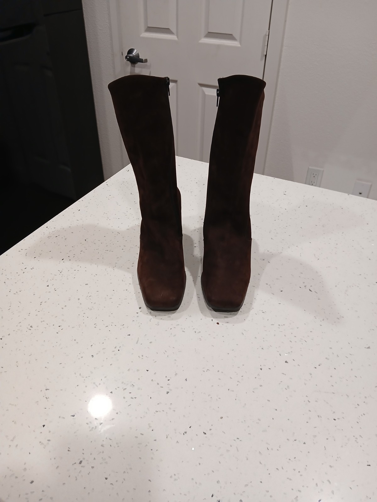ARCHE LN FRANCE CHOCOLATE LEATHER Mid CALF HIGH BOOTS SZ 39 RARE LUXURY