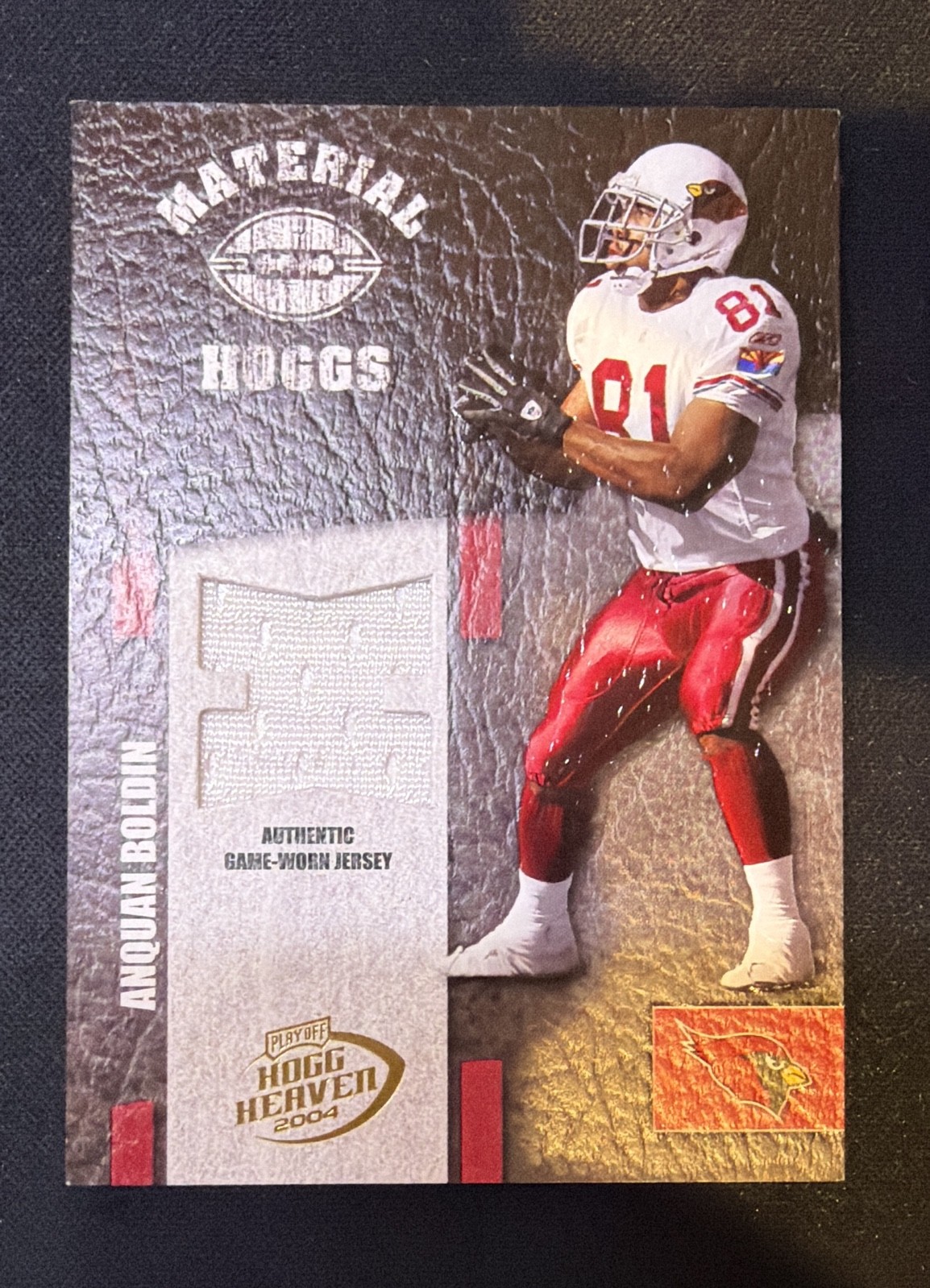 2004 Playoff Hogg Heaven - Material Hoggs Anquan Boldin #MH-2 Bronze /150 (MEM)
