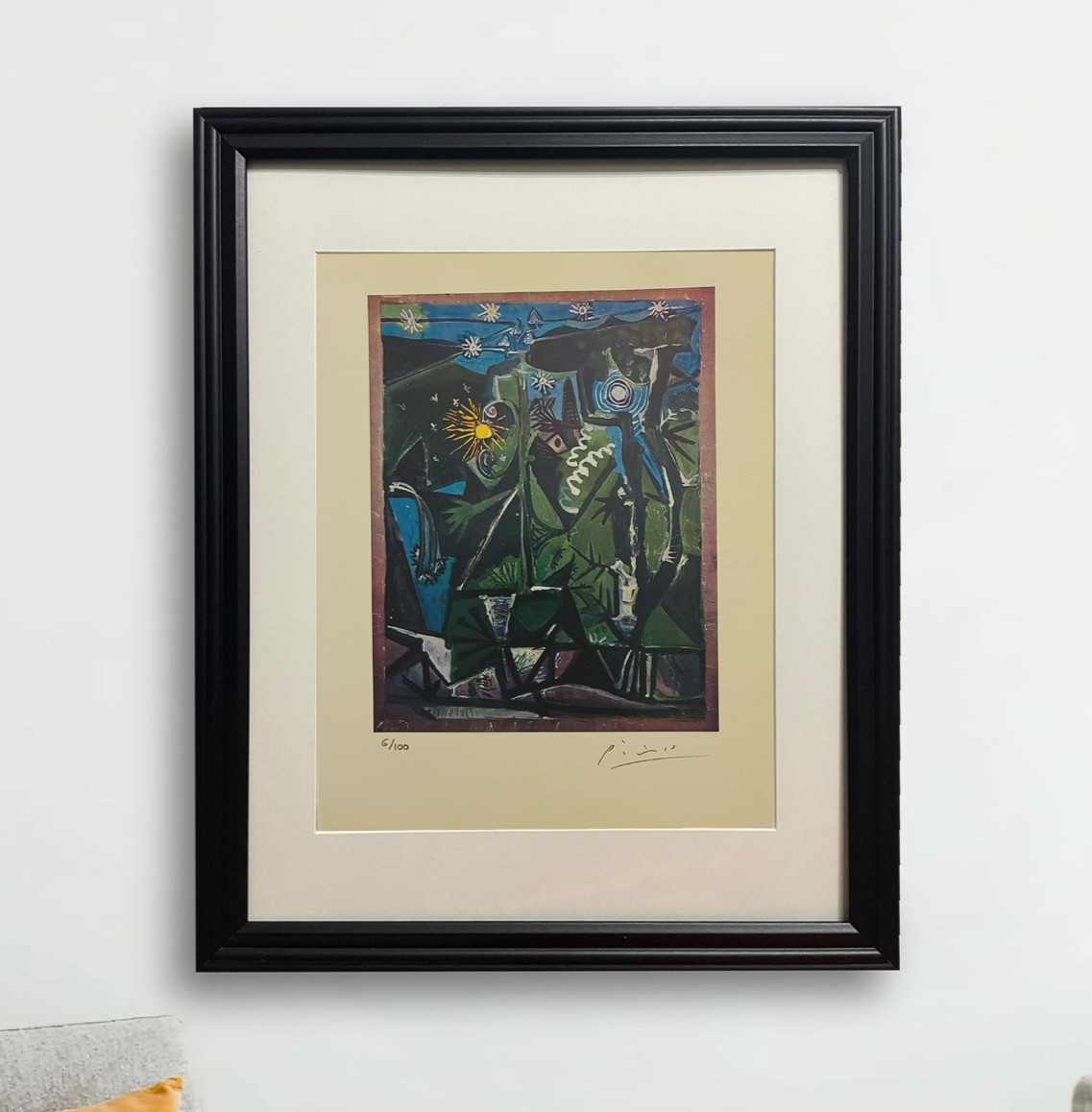 Pablo Picasso Hand-Signed Original Print With COA and +$3,500 USD Appraisal
