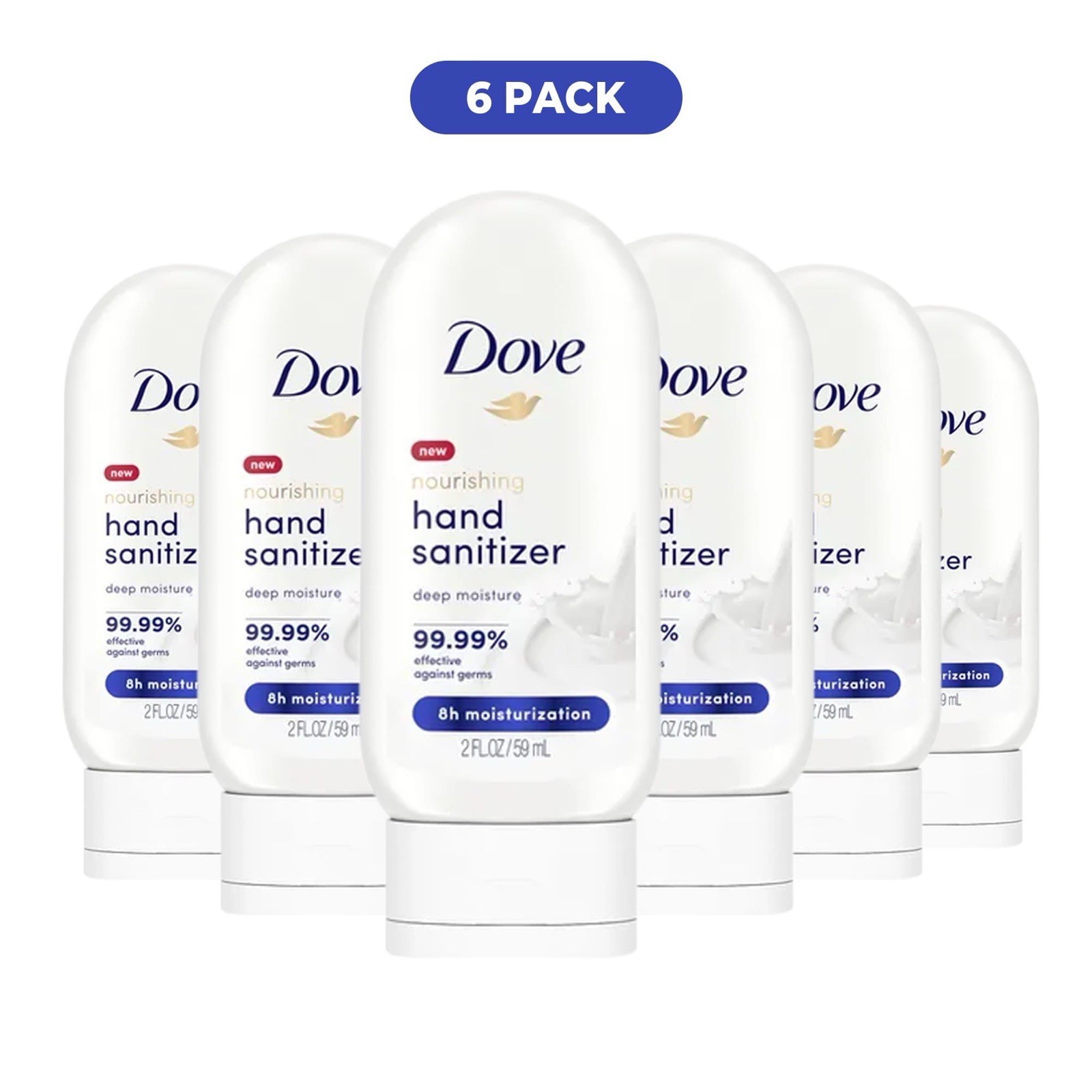 Dove Deep Moisture Nourishing Hand Sanitizer Gel All Skin, 2 oz 6 pack Dove Deep Moisture Nourishing Hand Sanitizer Gel All Skin, 2 oz 6 pack