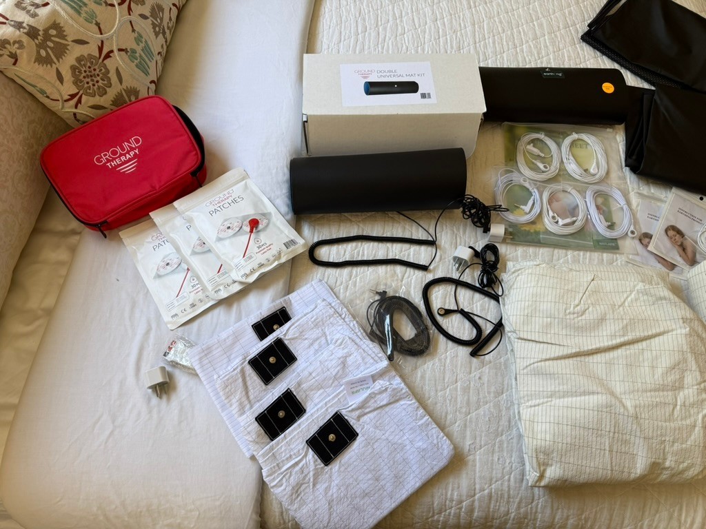 Earthing Grounding Bundle King Sheets Mattress Cover Universal Desk Mats Patches